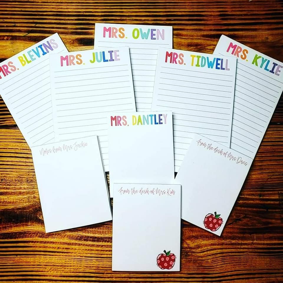 Personalized Rainbow Name Notepad- Small